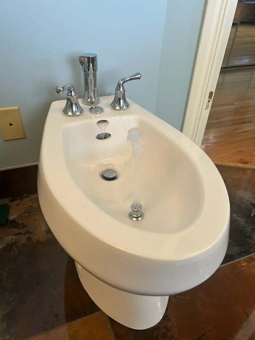 Kohler bidet commissioned and running after installation